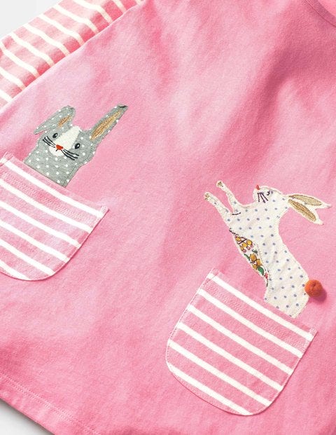 Animal Pocket Tunic - Formica Pink Bunny Animal Pocket Tunic - Formica Pink Bunny