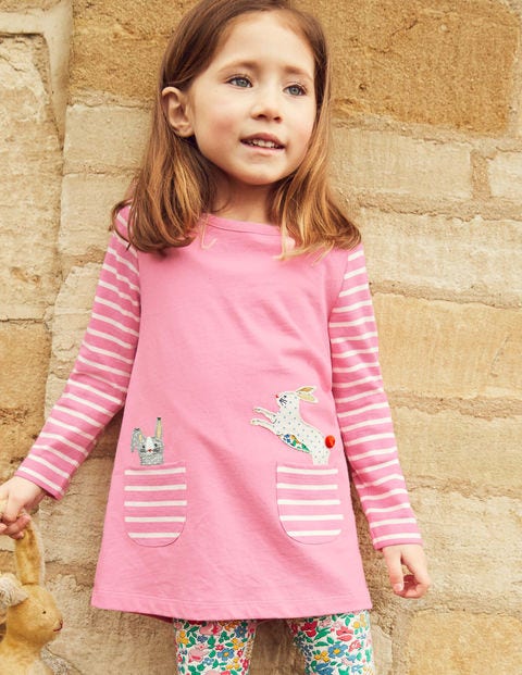 Animal Pocket Tunic - Formica Pink Bunny Animal Pocket Tunic - Formica Pink Bunny