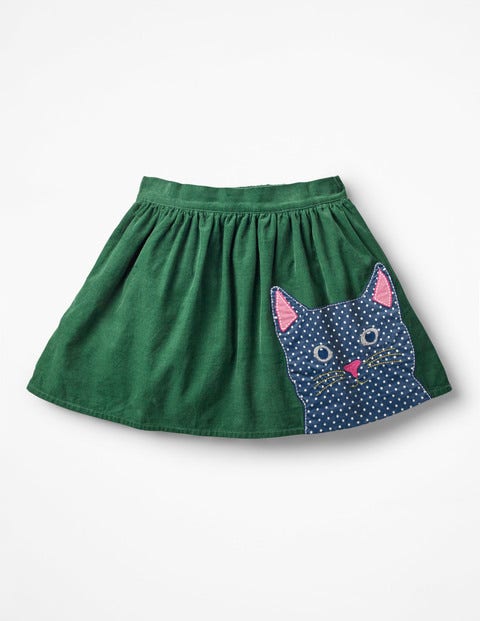 Animal Appliqué Skirt - Willow Green Cat Animal Appliqué Skirt - Willow Green Cat