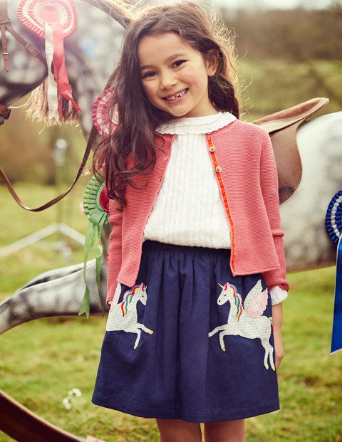 Novelty Skirt - Prussian Blue Unicorns Novelty Skirt - Prussian Blue Unicorns