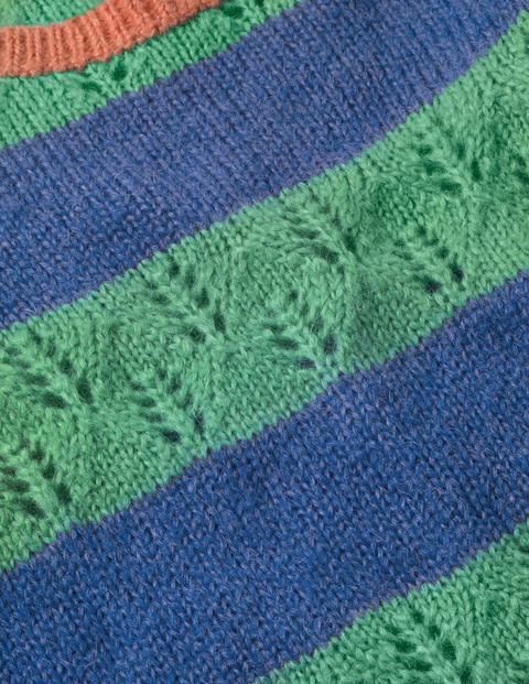 Textured Stripy Sweater - Jungle Green/Cobalt Blue Textured Stripy Sweater - Jungle Green/Cobalt Blue