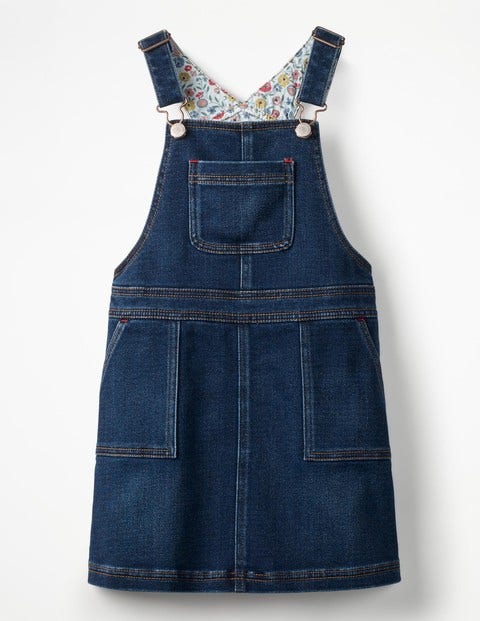 Jersey Denim Overall Dress - Mid Vintage Jersey Denim Overall Dress - Mid Vintage