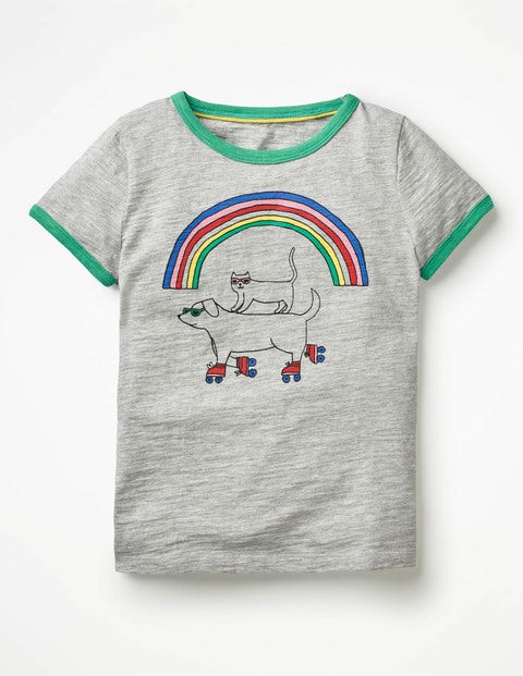 Fun Animals T-Shirt - Grey Marl Rainbow Fun Animals T-Shirt - Grey Marl Rainbow