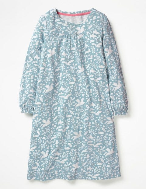 Printed Nightgown - Ice Blue Peculiar Pets Printed Nightgown - Ice Blue Peculiar Pets
