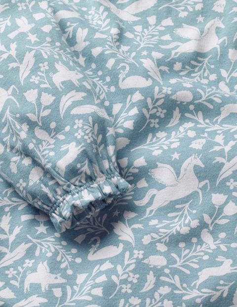 Printed Nightgown - Ice Blue Peculiar Pets Printed Nightgown - Ice Blue Peculiar Pets