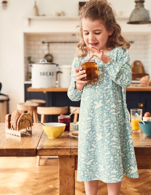 Printed Nightgown - Ice Blue Peculiar Pets Printed Nightgown - Ice Blue Peculiar Pets