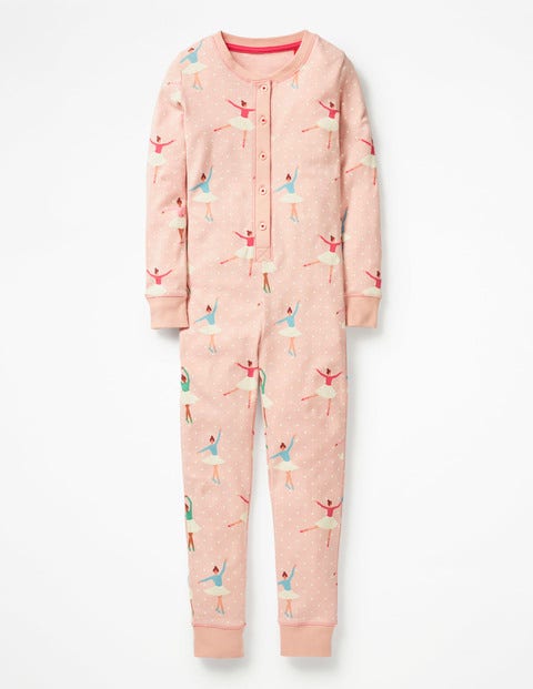 Cosy All-In-One Pyjamas - Provence Dusty Pink Ballet Cosy All-In-One Pyjamas - Provence Dusty Pink Ballet