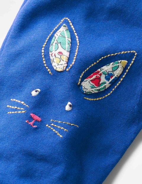 Appliqué Leggings - Cobalt Blue Bunny Appliqué Leggings - Cobalt Blue Bunny