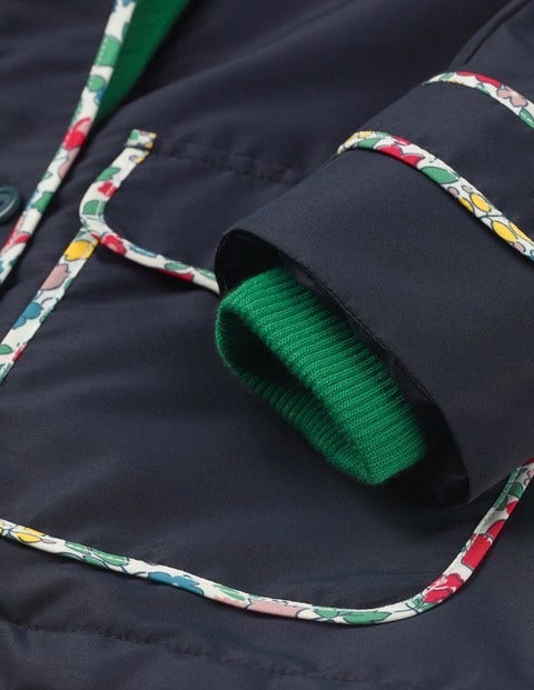 Novelty Sherpa-Lined Anorak - Navy Cat Novelty Sherpa-Lined Anorak - Navy Cat