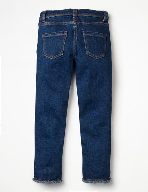 Embroidered Slim Fit Jeans - Dark Wash Embroidered Slim Fit Jeans - Dark Wash