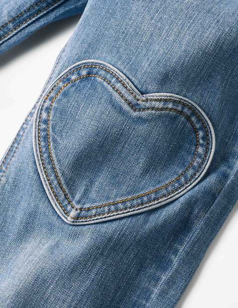 Heart Patch Jeans - Mid Vintage Heart Patch Jeans - Mid Vintage