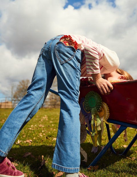 Heart Patch Jeans - Mid Vintage Heart Patch Jeans - Mid Vintage