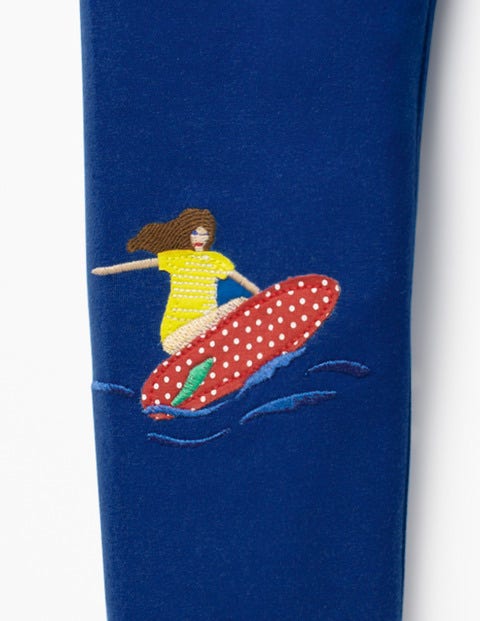 Appliqué Leggings - Orion Blue Surfer Girl Appliqué Leggings - Orion Blue Surfer Girl