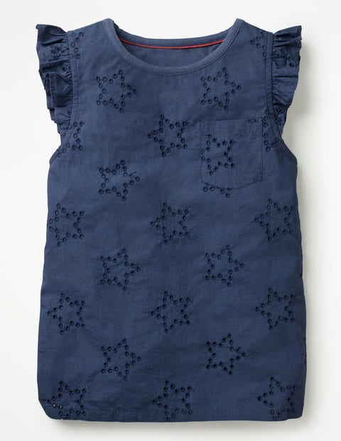 Broderie Star Top - Starboard Blue Broderie Star Top - Starboard Blue