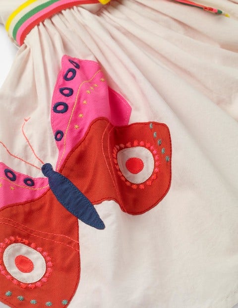 Bright Appliqué Dress - Pink Mist Butterflies Bright Appliqué Dress - Pink Mist Butterflies