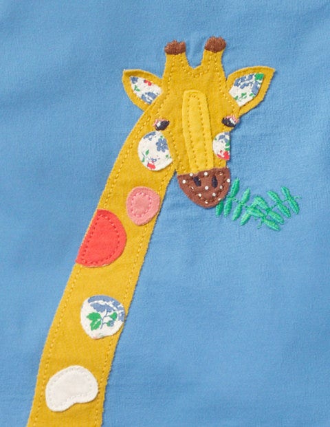 Big Appliqué T-Shirt - Penzance Blue Giraffe Big Appliqué T-Shirt - Penzance Blue Giraffe