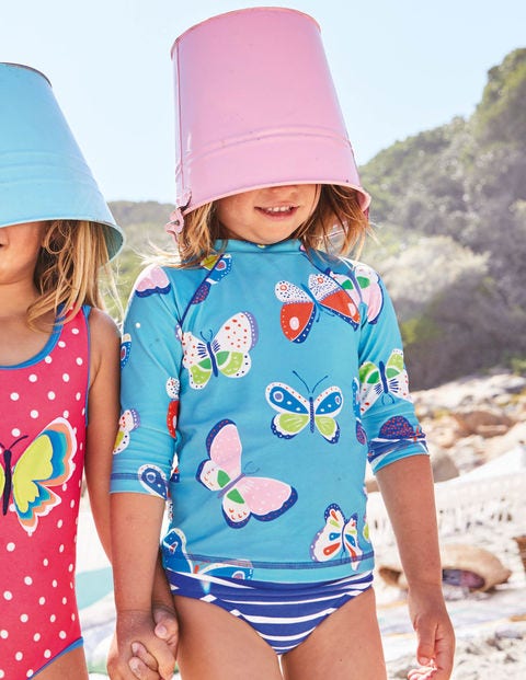 Gemustertes Surfset - Wohnwagenblau, Schmetterlinge Gemustertes Surfset - Wohnwagenblau, Schmetterlinge