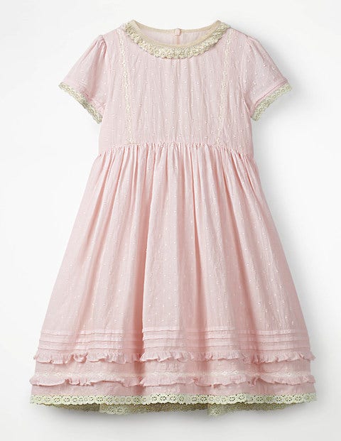 Nostalgic Lace Trim Dress - Pink Mist Nostalgic Lace Trim Dress - Pink Mist