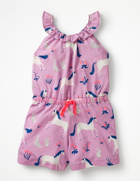 Printed Jersey Romper - Cypher Purple Unicorns Printed Jersey Romper - Cypher Purple Unicorns