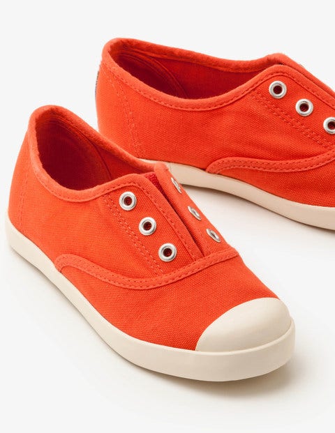 Laceless Canvas Shoes - Melon Crush Red Laceless Canvas Shoes - Melon Crush Red