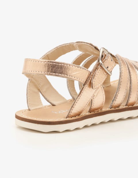 Leather Gladiator Sandals - Rose Gold Leather Gladiator Sandals - Rose Gold