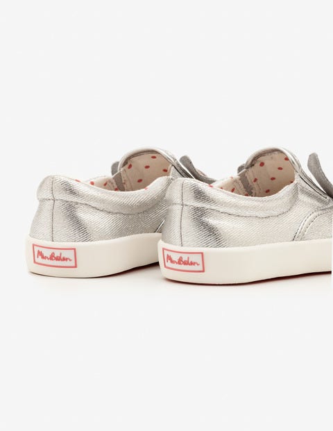 Novelty Canvas Shoes - Silver Metallic Novelty Canvas Shoes - Silver Metallic