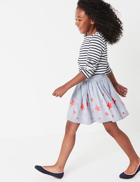 Stripy Skirt - Orion Blue Stripes Stripy Skirt - Orion Blue Stripes