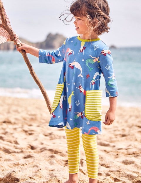 Printed Tunic - Penzance Blue Mermaid Printed Tunic - Penzance Blue Mermaid