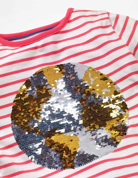 Sequin Colour-Change T-Shirt - Ecru/Pink Planet Sequin Colour-Change T-Shirt - Ecru/Pink Planet