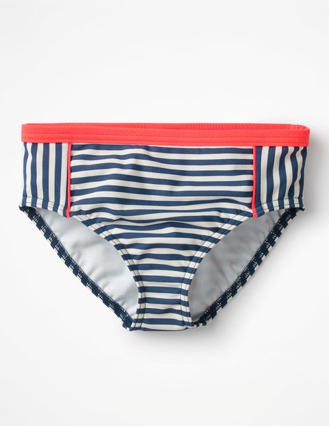 Patterned Bikini Bottoms - Deep Sea Blue/Ivory Patterned Bikini Bottoms - Deep Sea Blue/Ivory