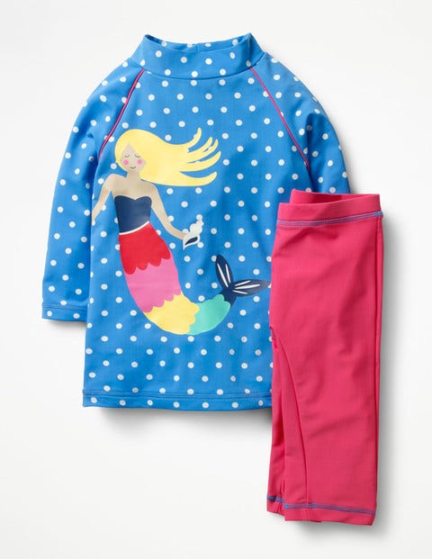 Sea Explorer Surf Suit - Oasis Blue/Ivory Spots Mermaid Sea Explorer Surf Suit - Oasis Blue/Ivory Spots Mermaid