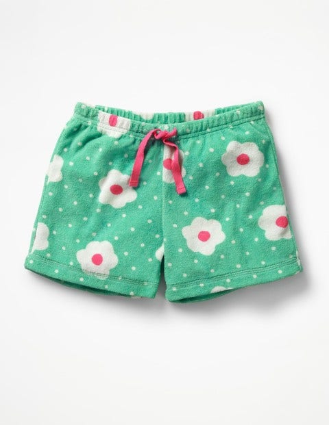 Abenteuer-Shorts Aus Frottee - Sommergrün, Gänseblümchen-Tupfen Abenteuer-Shorts Aus Frottee - Sommergrün, Gänseblümchen-Tupfen