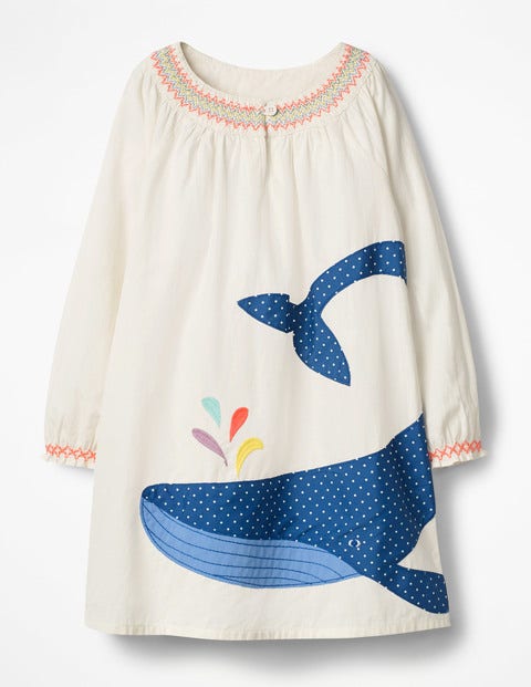 Whale Appliqué Kaftan - Ivory Whale Appliqué Kaftan - Ivory