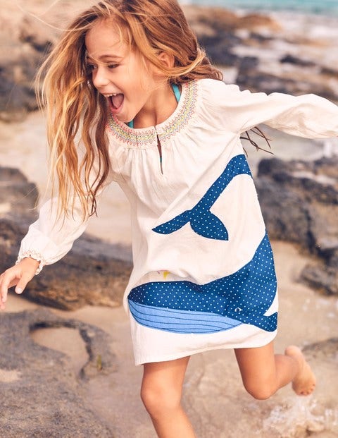 Whale Appliqué Kaftan - Ivory Whale Appliqué Kaftan - Ivory