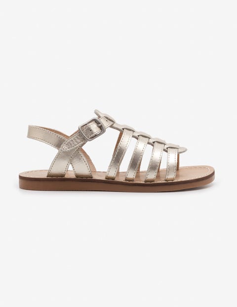 Leather Gladiator Sandals - Pale Gold Leather Gladiator Sandals - Pale Gold