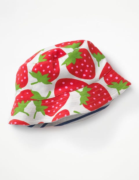 Jersey Reversible Hat - Ecru Sweet Strawberry Jersey Reversible Hat - Ecru Sweet Strawberry