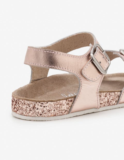 Leather Sandals - Rose Gold Leather Sandals - Rose Gold