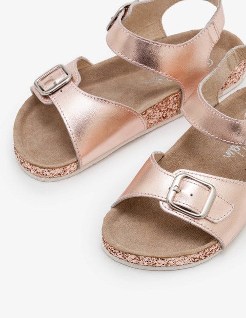 Leather Sandals - Rose Gold Leather Sandals - Rose Gold