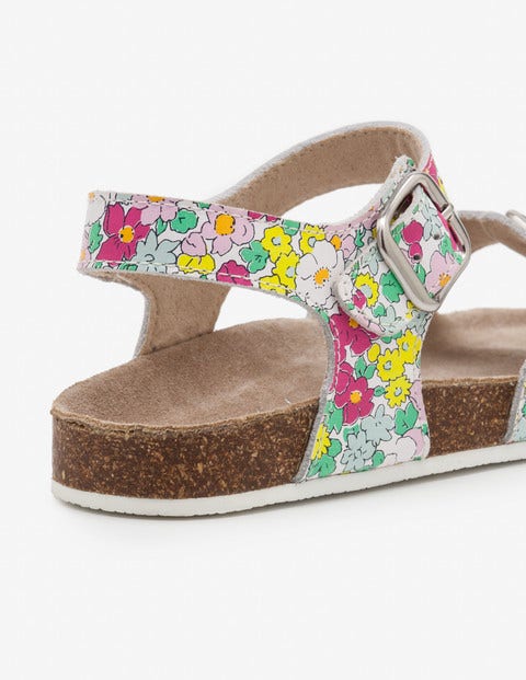 Leather Sandals - Knockout Pink Vintage Floral Leather Sandals - Knockout Pink Vintage Floral