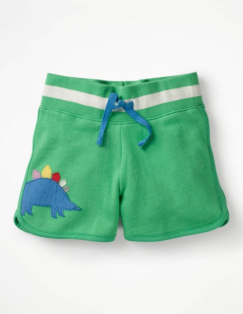 Appliqué Jersey Shorts - Peppermint Green Dinosaur Appliqué Jersey Shorts - Peppermint Green Dinosaur