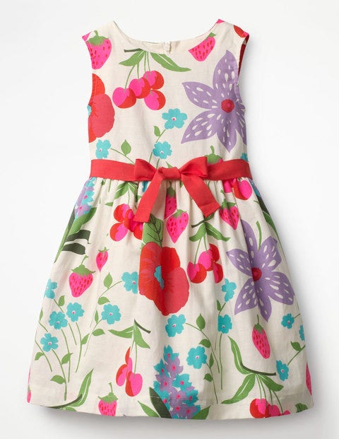 Vintage Dress - Ecru Summer Fruits Vintage Dress - Ecru Summer Fruits