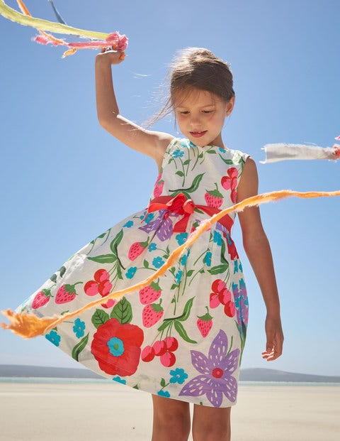 Vintage Dress - Ecru Summer Fruits Vintage Dress - Ecru Summer Fruits
