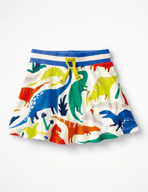 Jersey Skort - Ivory Do-You-Think-She-Saurus Jersey Skort - Ivory Do-You-Think-She-Saurus