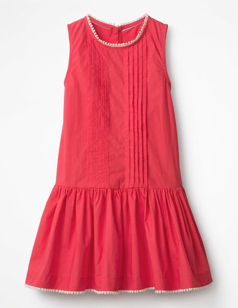 Drop-Waist Woven Dress - Raspberry Pink Drop-Waist Woven Dress - Raspberry Pink