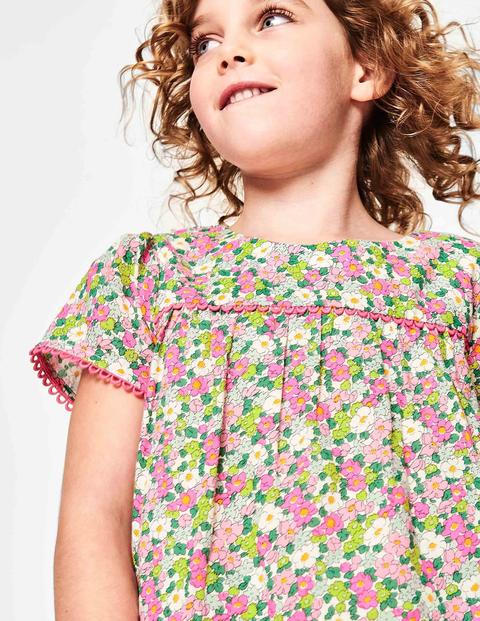 Pretty Woven Top - Knockout Pink Vintage Floral Pretty Woven Top - Knockout Pink Vintage Floral