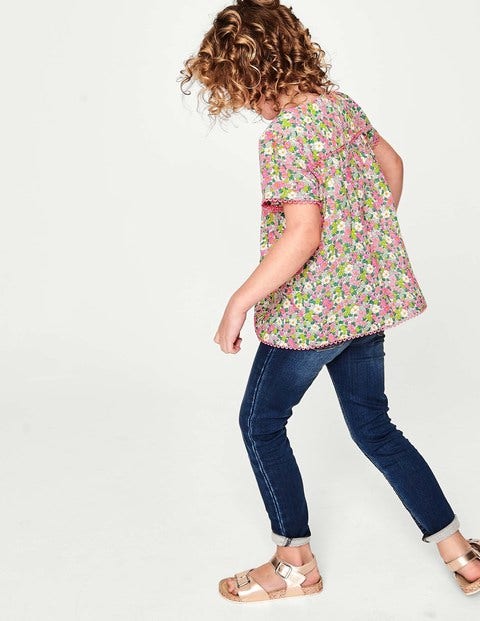 Pretty Woven Top - Knockout Pink Vintage Floral Pretty Woven Top - Knockout Pink Vintage Floral