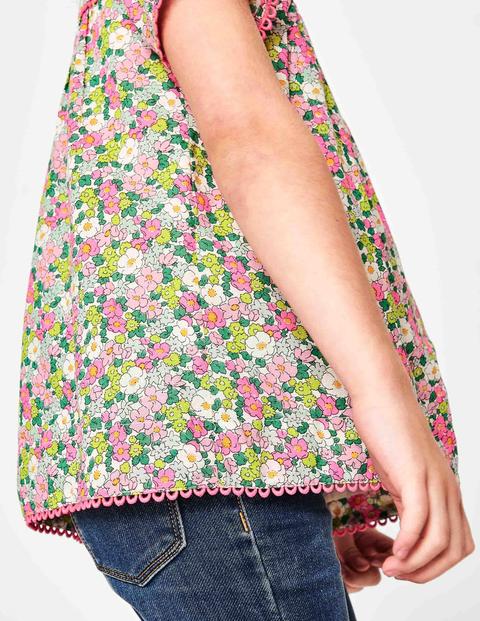 Pretty Woven Top - Knockout Pink Vintage Floral Pretty Woven Top - Knockout Pink Vintage Floral
