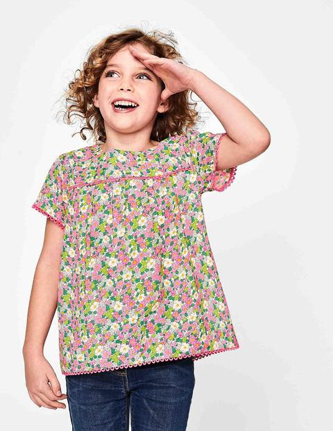 Pretty Woven Top - Knockout Pink Vintage Floral Pretty Woven Top - Knockout Pink Vintage Floral