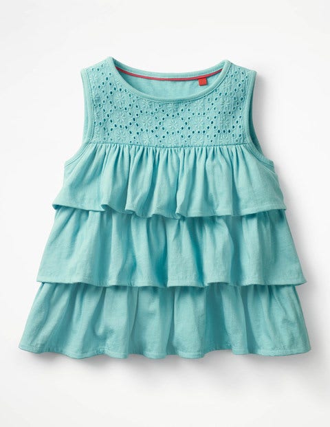 Pretty Ruffle Top - Camper Blue Pretty Ruffle Top - Camper Blue
