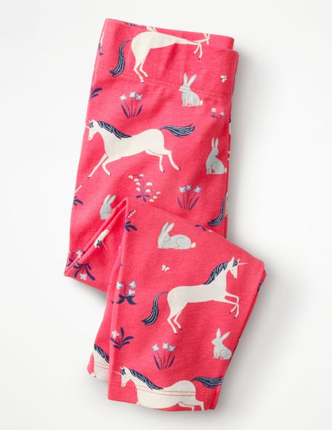 Cropped Leggings - Strawberry Split Pink Unicorns Cropped Leggings - Strawberry Split Pink Unicorns